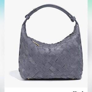Blue/grey suede purse